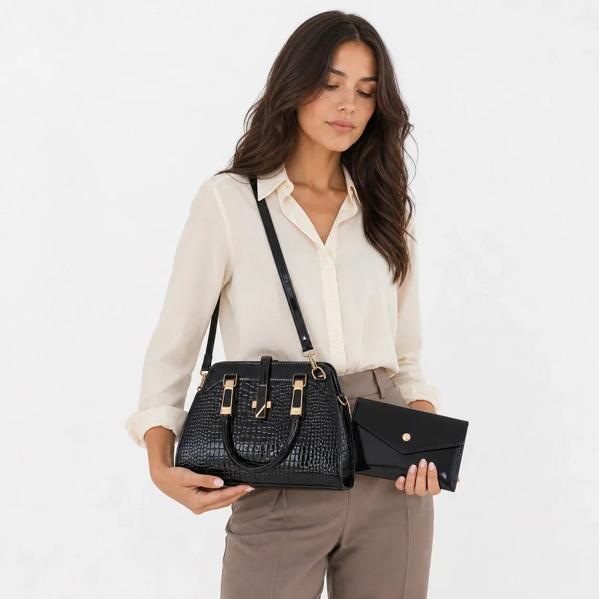 Bag and Wallet Kit in Leather - Vian